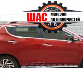 JAC S2 (Джак С2) Дефлекторы окон (Ветровики) с хром полосой